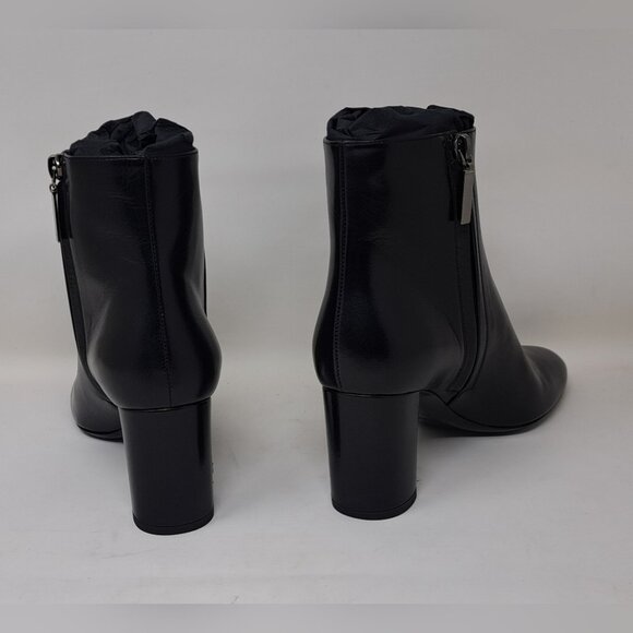 NWT Saint Laurent Paris LouLou 70 Zip Booties Ankle Boots Black Leather 38EU 8US - Picture 7 of 16